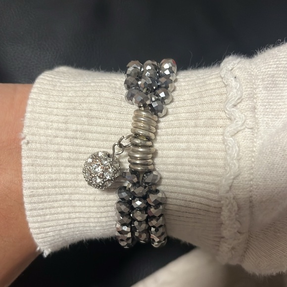 Silver leaders beaded bracelet - Picture 5 of 6